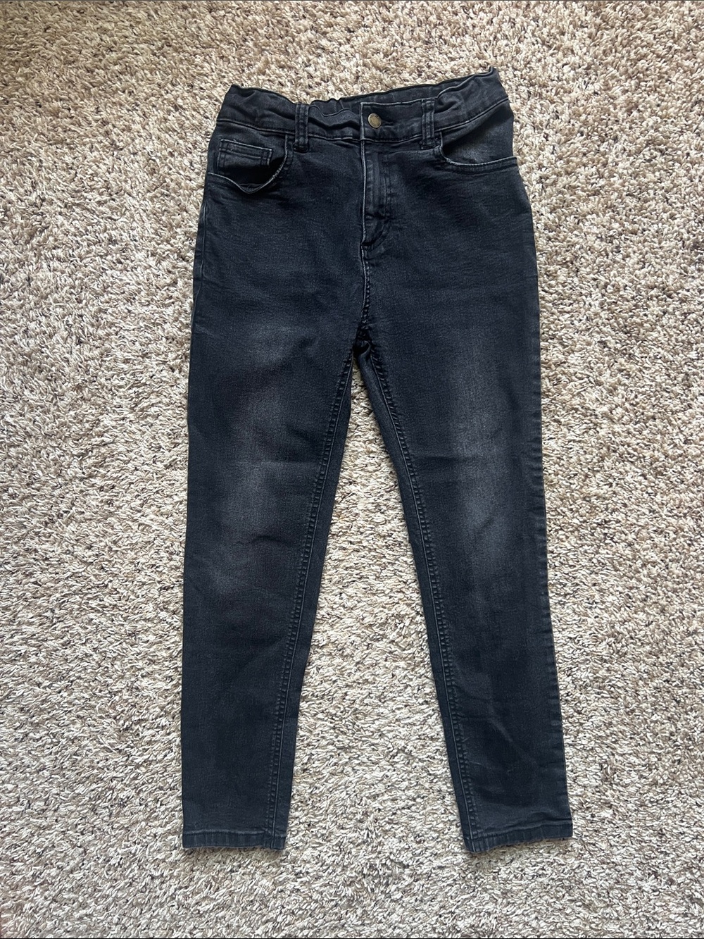 dip Black Jeans with Green Brand Tag